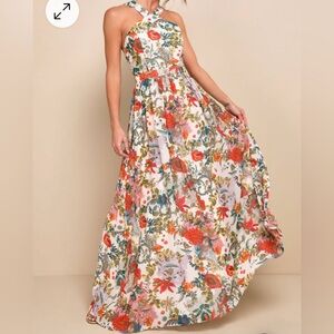 Lulus NWT Floral Maxi Dress